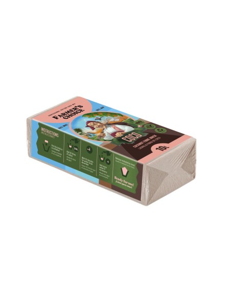 BRIQUE DE COCO COMPRESSÉE 10 LITRES - FARMER's CHOICE